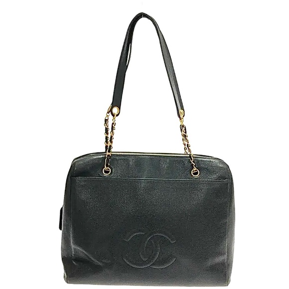 💎 ✨BEAUTIFUL✨💎 TRAVEL XL CAVIAR CHANEL TOTE ZIPPER TOP - Picture 5 of 15